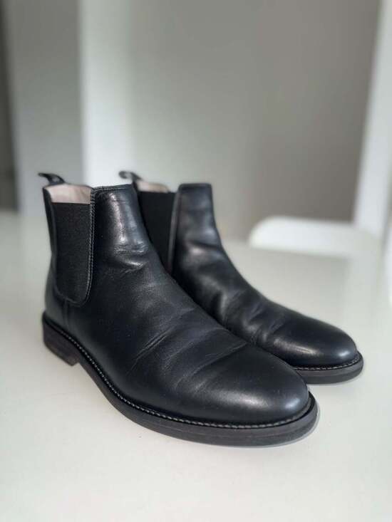 AllSaints Harley Black Leather Chelsea Boots Size US 10 / EU 43 main image 7